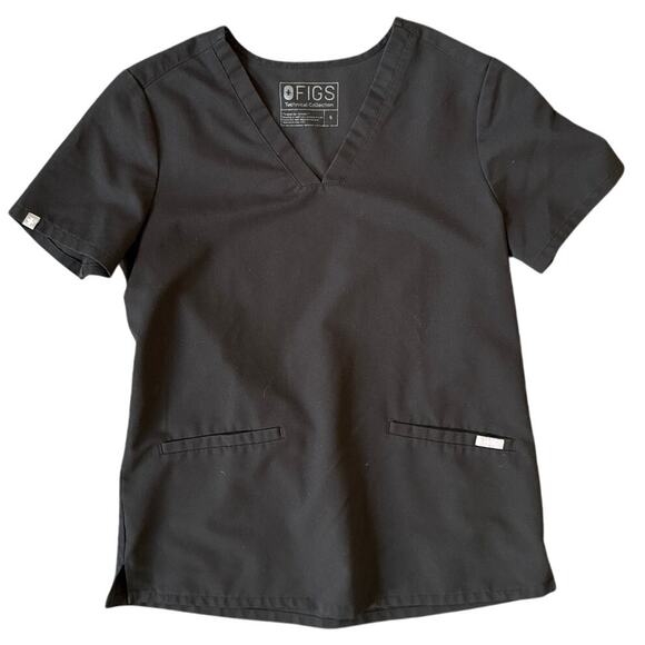 FIGS Casma Scrub Top in Black Size Small - Picture 1 of 4